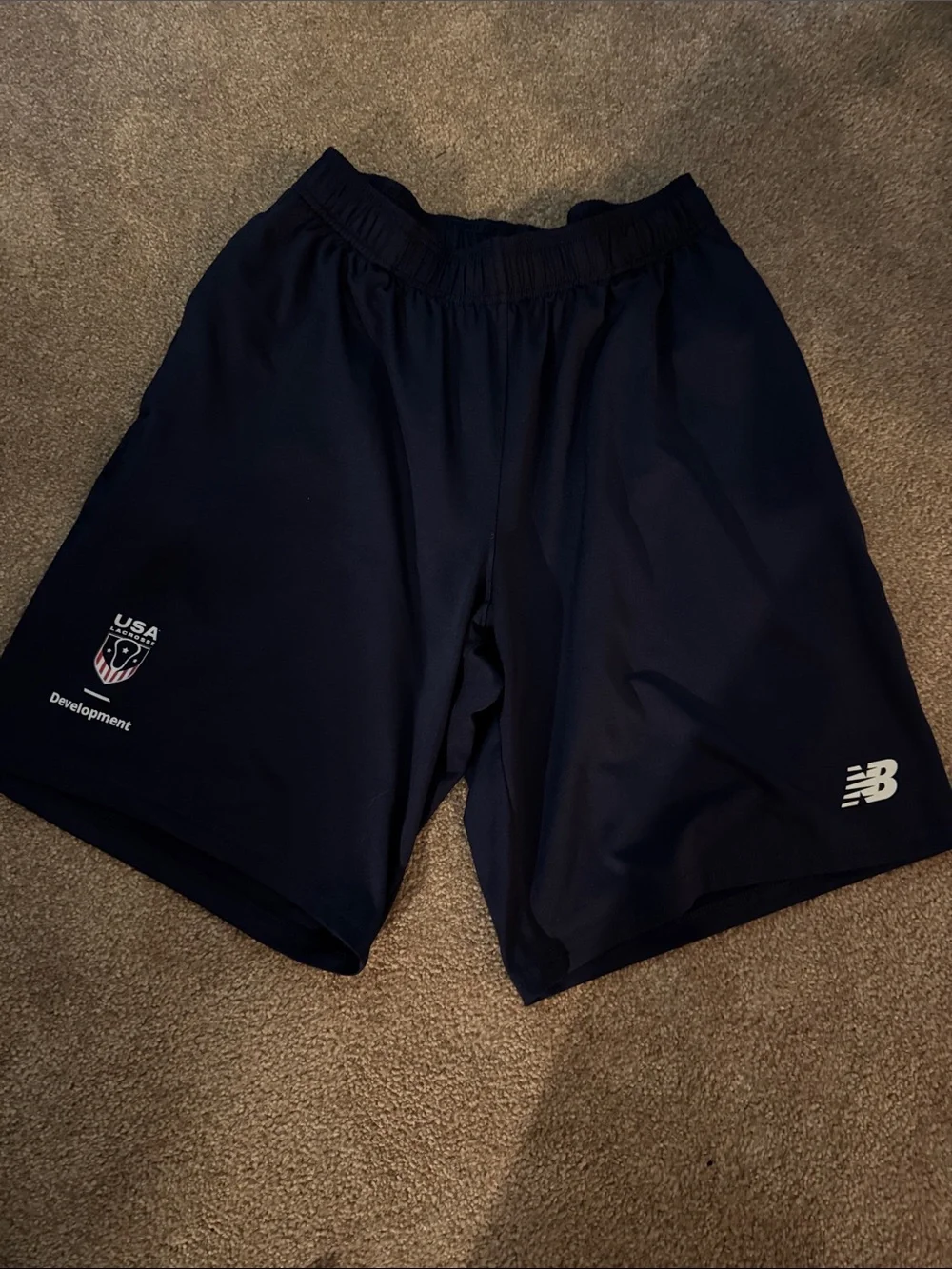 New Balance Navy USA LAX Development Athletic Shorts